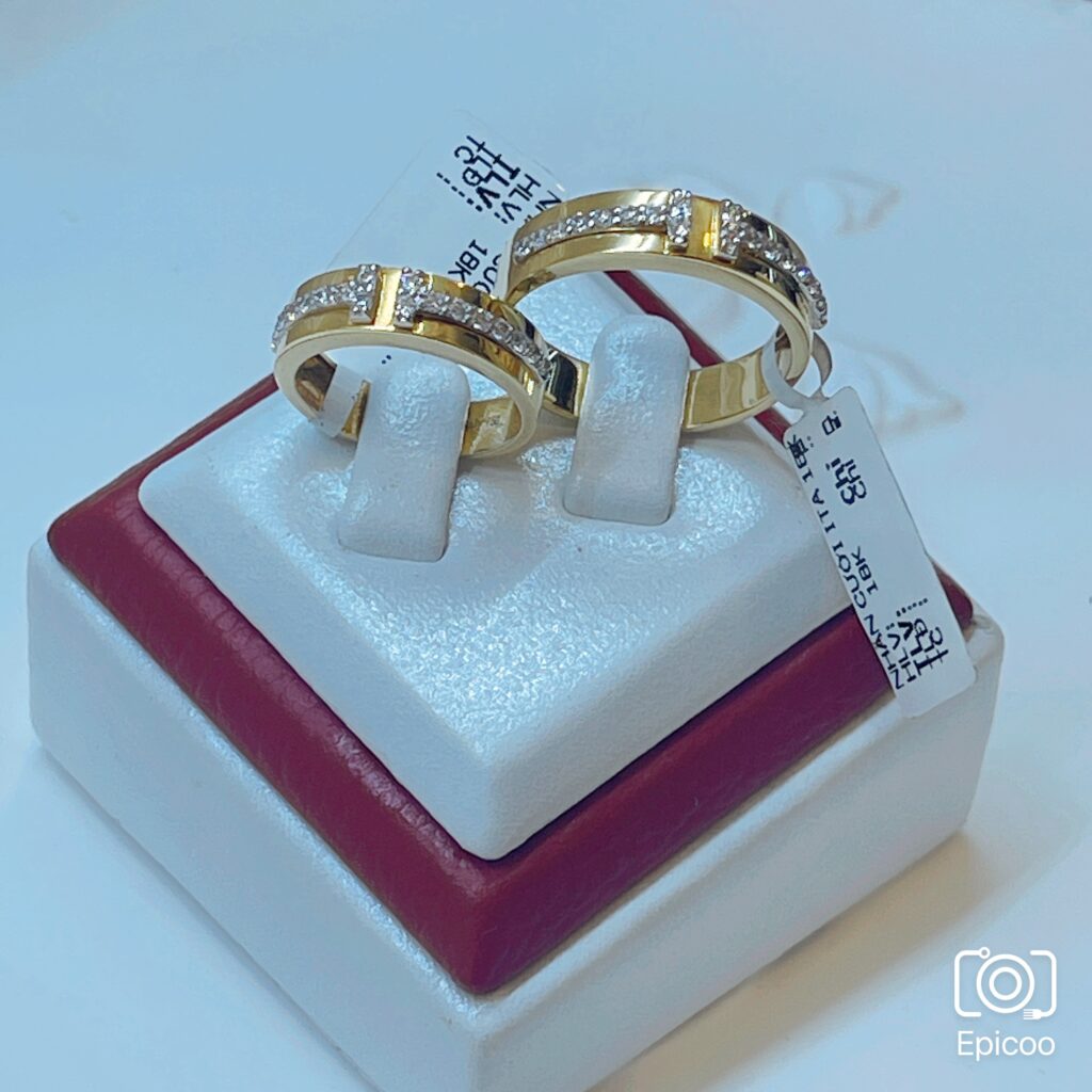 Nhẫn cưới vàng ý 18k ITA2