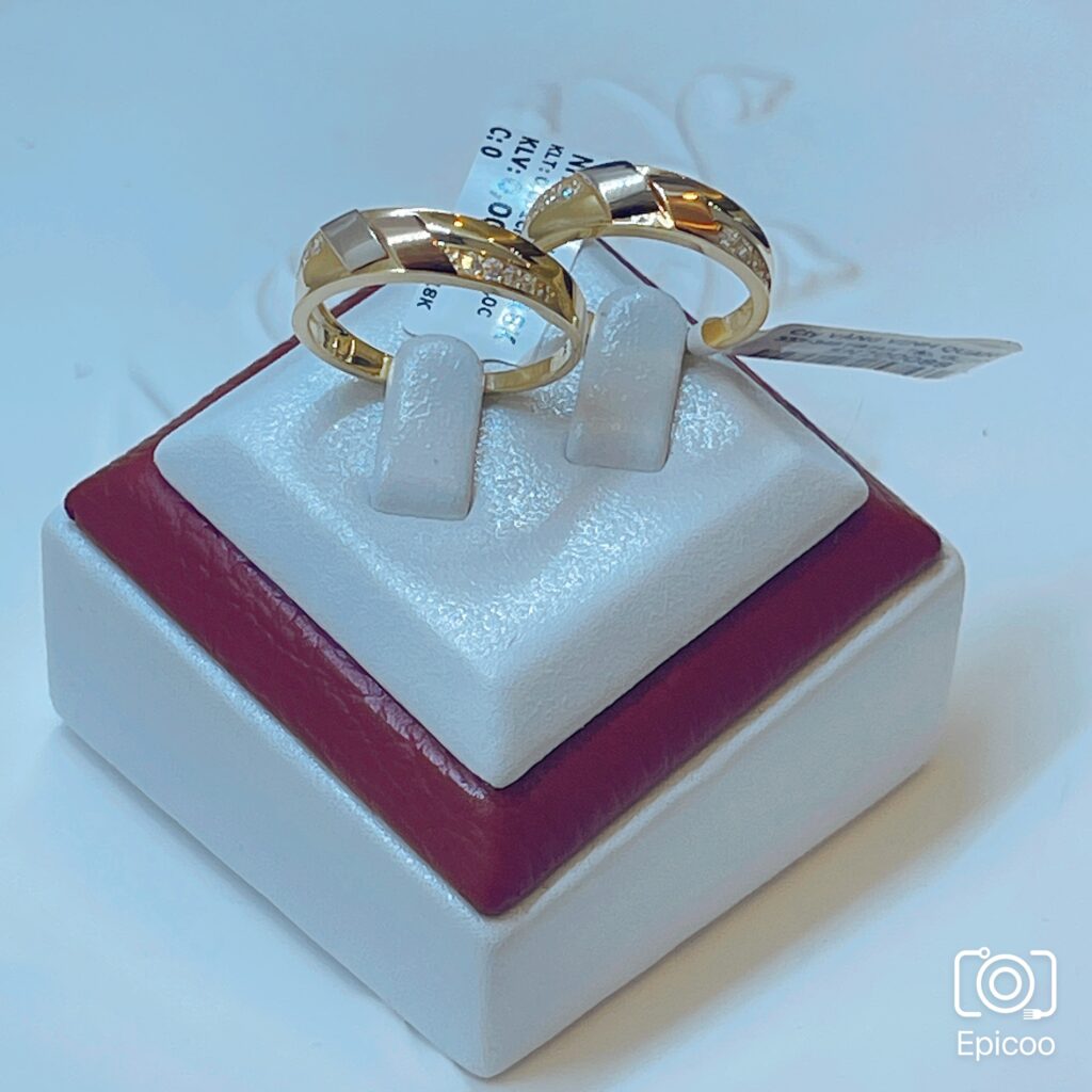 Nhẫn cưới vàng ý 18k ITA1